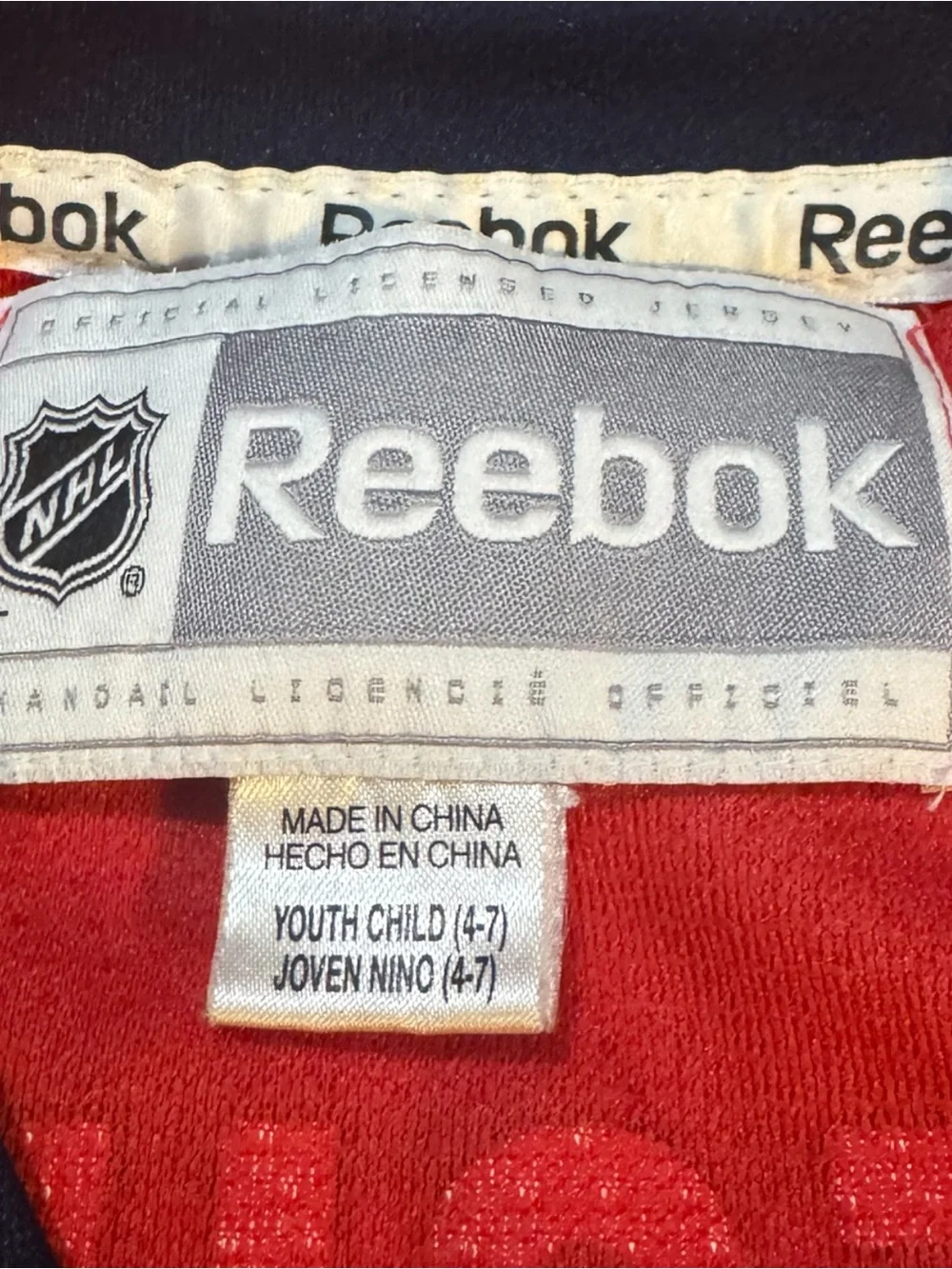 WASHINGTON CAPITOLS NHL Alex Ovechkin Hockey Jersey Reebok Officially Licensed